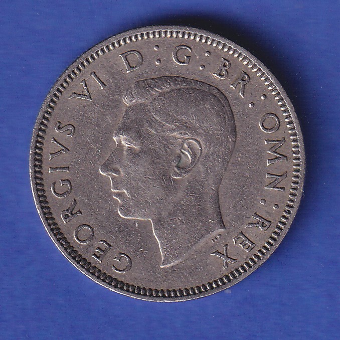 Großbritannien Kursmünze 1 Shilling König Georg VI Englisches Wappen