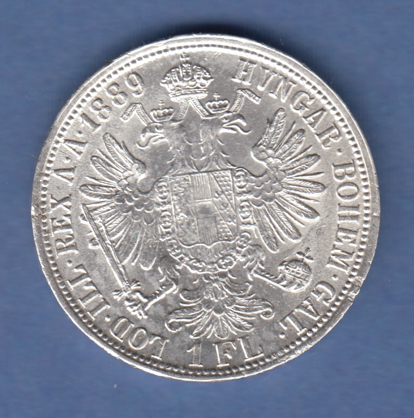 Österreich Ungarn Silbermünze Franz Joseph 1 Gulden 1889 vorzüglich