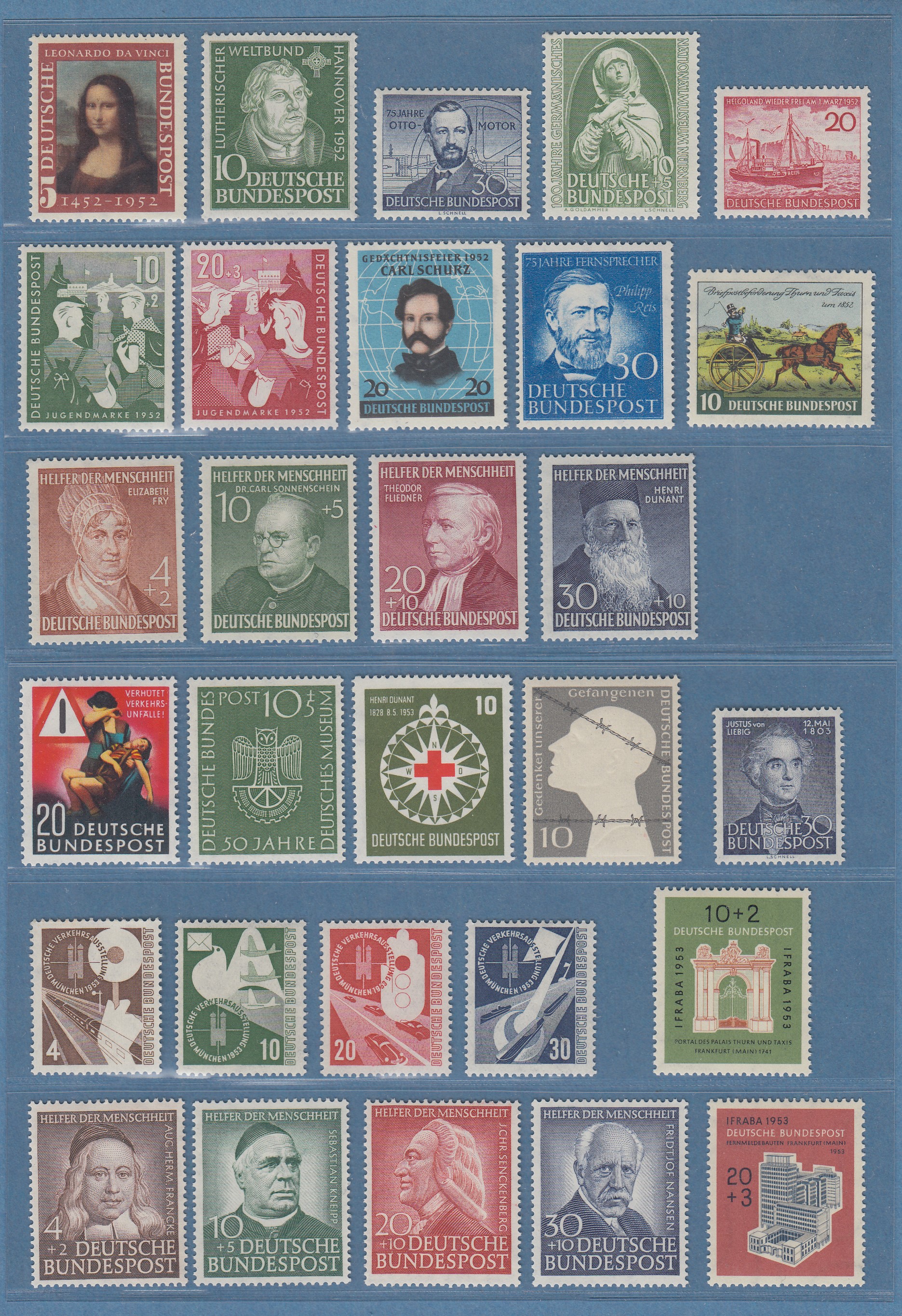Bundesrepublik Jahrgänge 1952 und 1953 kpl. ** in TopQualität