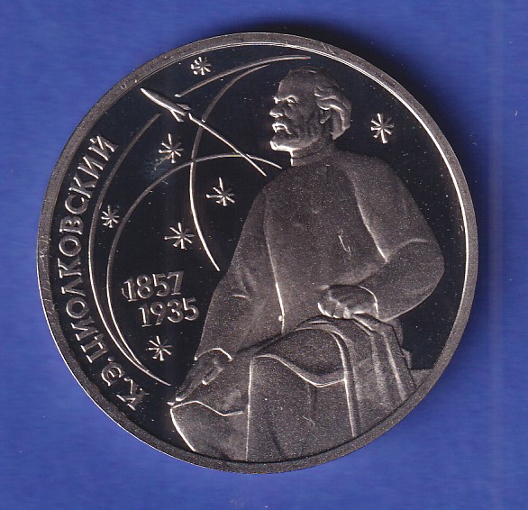 Sowjetunion 1987 Gedenkmünze 1 Rubel Konstantin Ziolkowski PP · Tilman ...