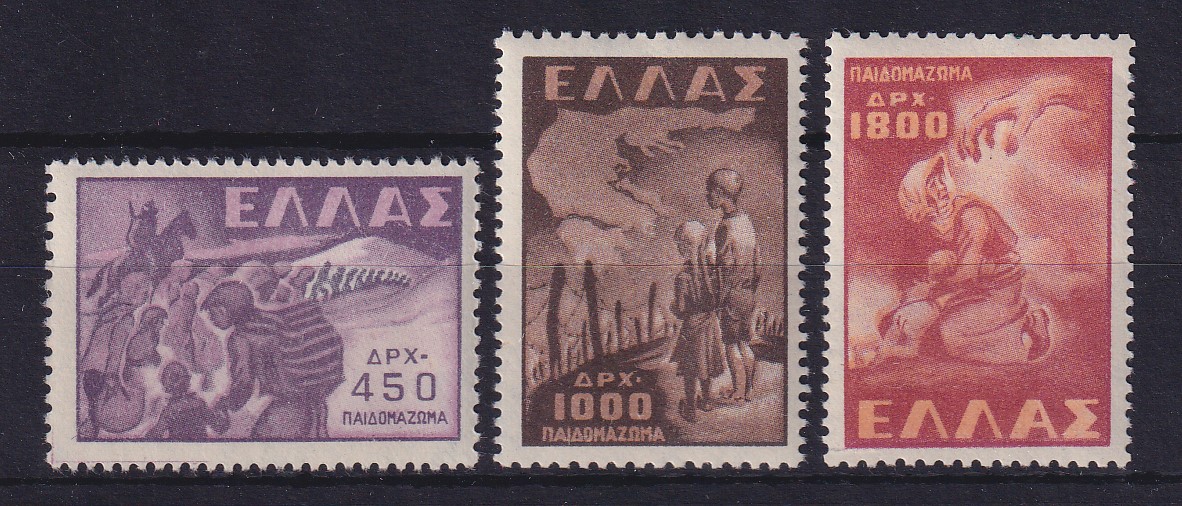 Griechenland 1949 Griechische Kinder Mi.-Nr. 560-562 postfrisch ...