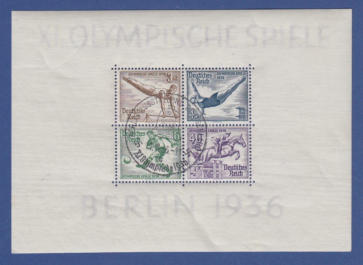 Deutsches Reich Olympische Sommerspiele 1936 Mi.Nr. Block 5 gestempelt