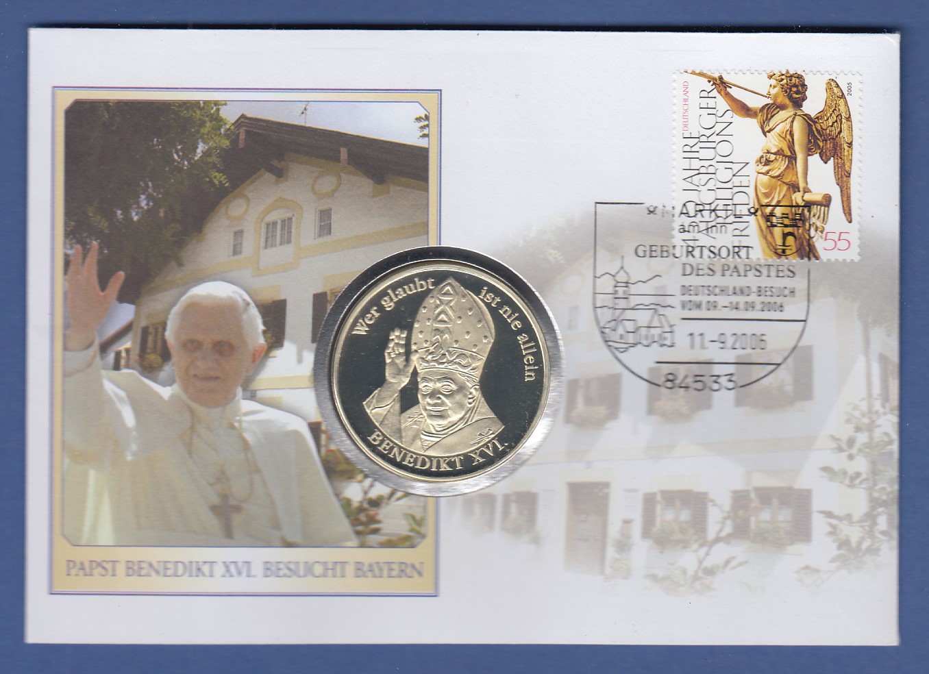 Numisbrief Papst Benedikt Xvi Deutschlandbesuch Bayern 06 Mit Medaille Ebay