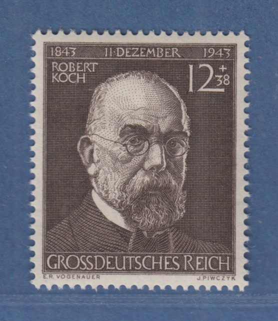 Briefmarke Deutsches Reich 864 – Dr. Robert Koch 1944, Postfrisch MNH, Sammlerstück