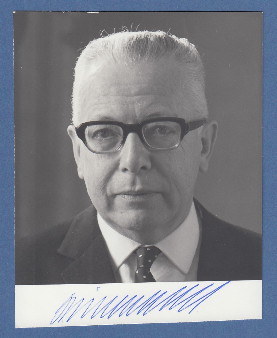 Authentisches Autogramm Bundespräsident Dr. factory Gustav HEINEMANN