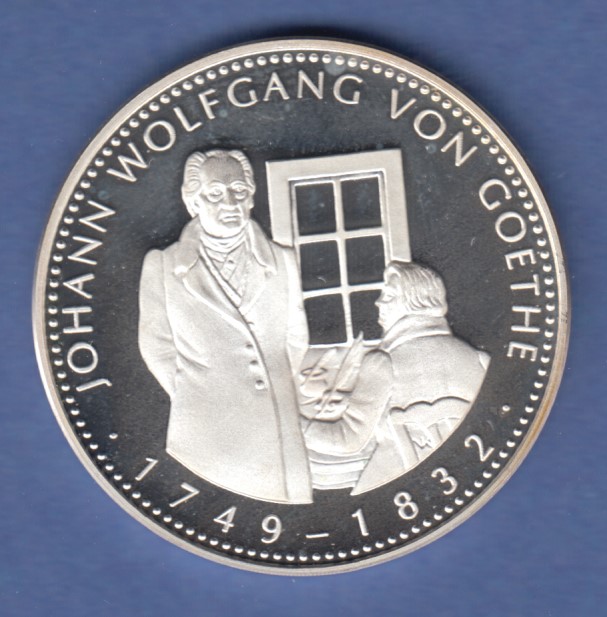 Johann Wolfgang Von Goethe Edel Gepragte Medaille 15g Vermutlich Silber Ebay
