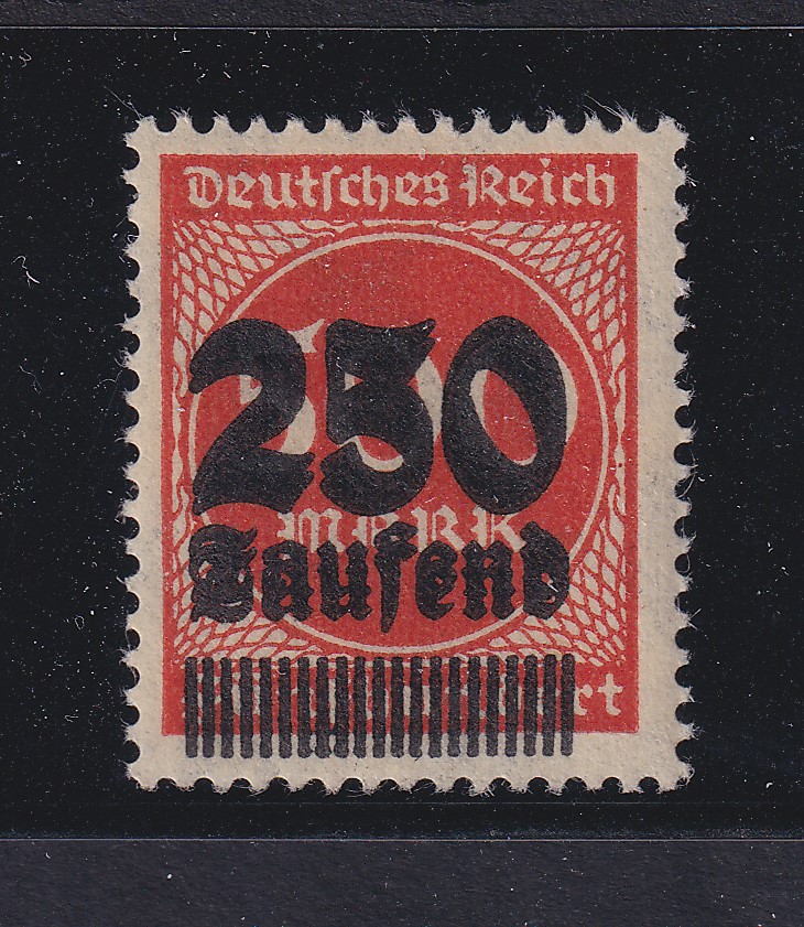 Deutsches Reich Inflation DoppelAufdruck 250 Tausen