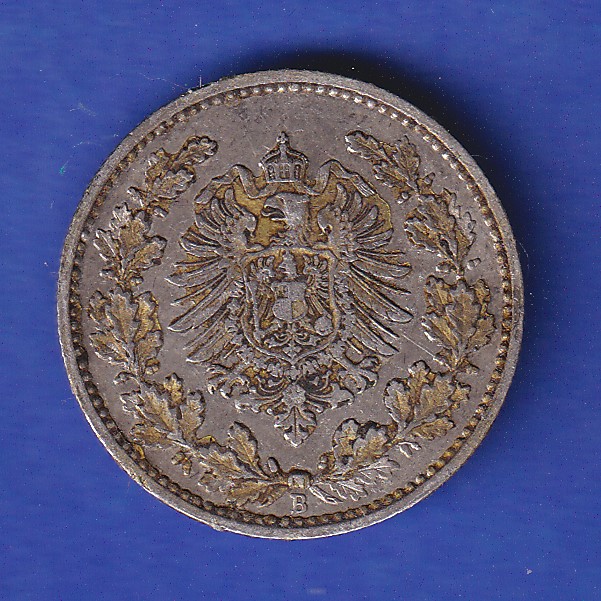 Deutsches Kaiserreich Münze 50 Pfennig 1877 B · Tilman Dohren Philatelie