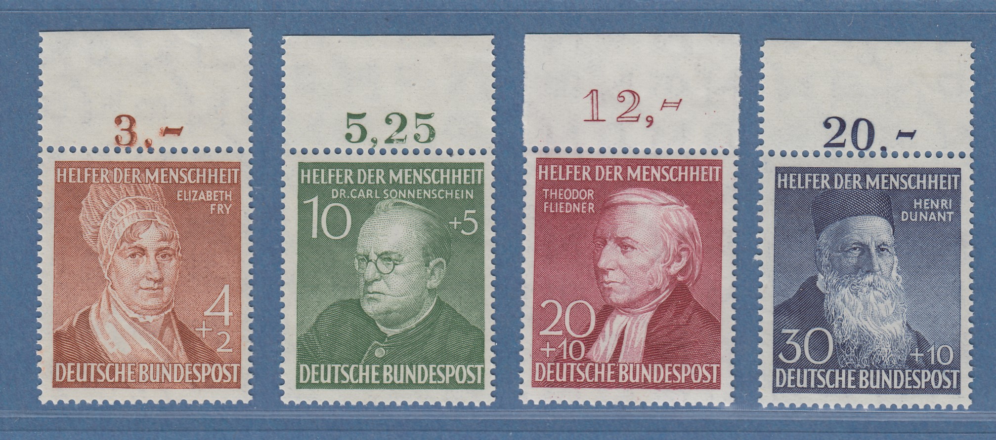 Bundesrepublik 1952 Helfer der Menschheit Mi.Nr. 15659 Satz