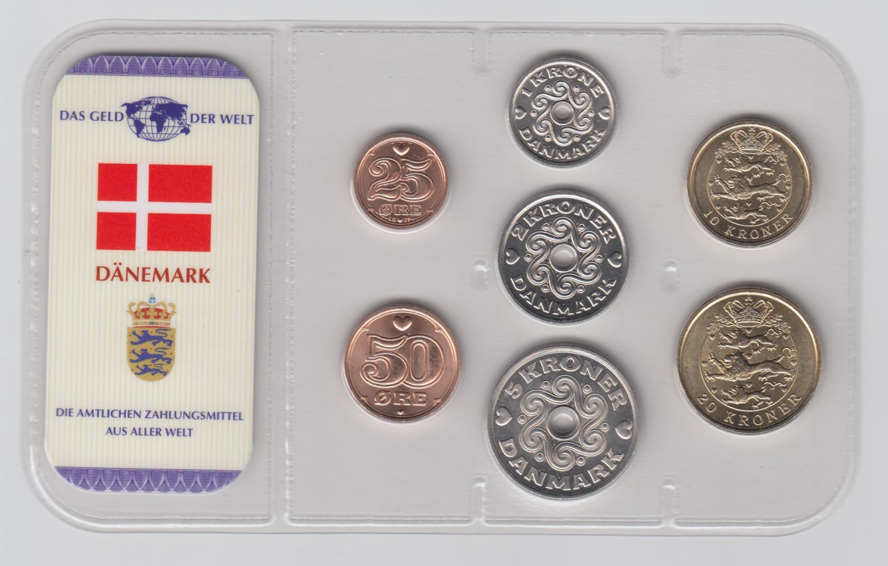Danemark Umlaufmunzen Satz 7 Nominale Im Blister Das Geld Der Welt Tilman Dohren Briefmarken Munzen